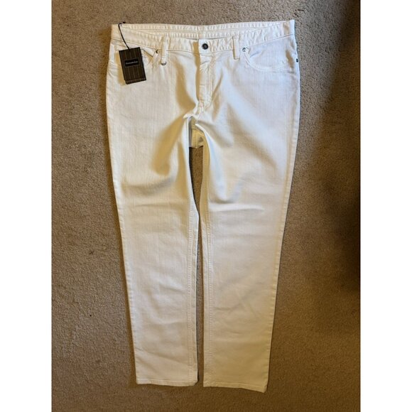 Ermenegildo Zegna Men's Off White Stretch Straight Leg Jeans US 40 IT 56 NEW - Picture 3 of 16